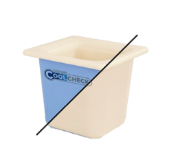 Recipiente Cambia Color. Cambro. TamaÑo 1/6. 6" De Profundidad. Blanco